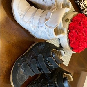 2 pairs of Steve Madden wedge sneakers
